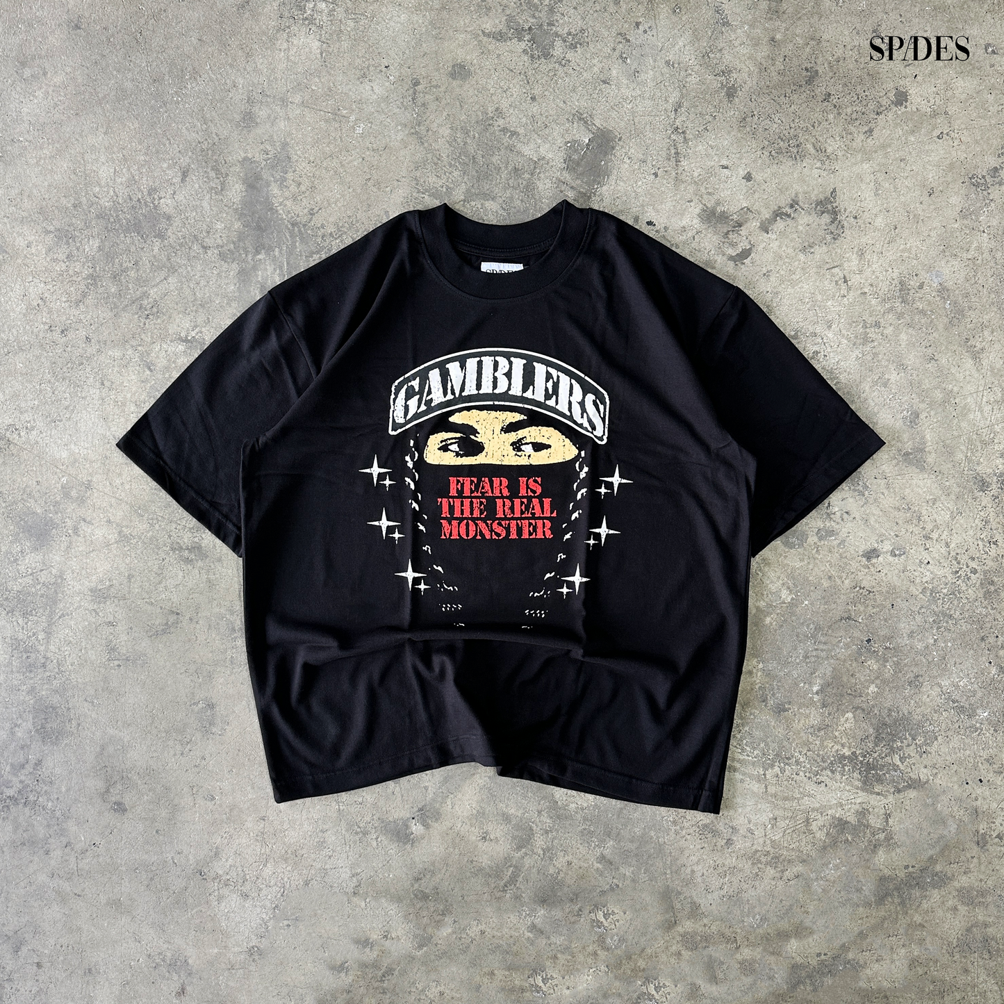 Masked Courage Box Tee Black