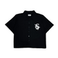 Angelic Descent Polo Boxy Crop Black French Terry