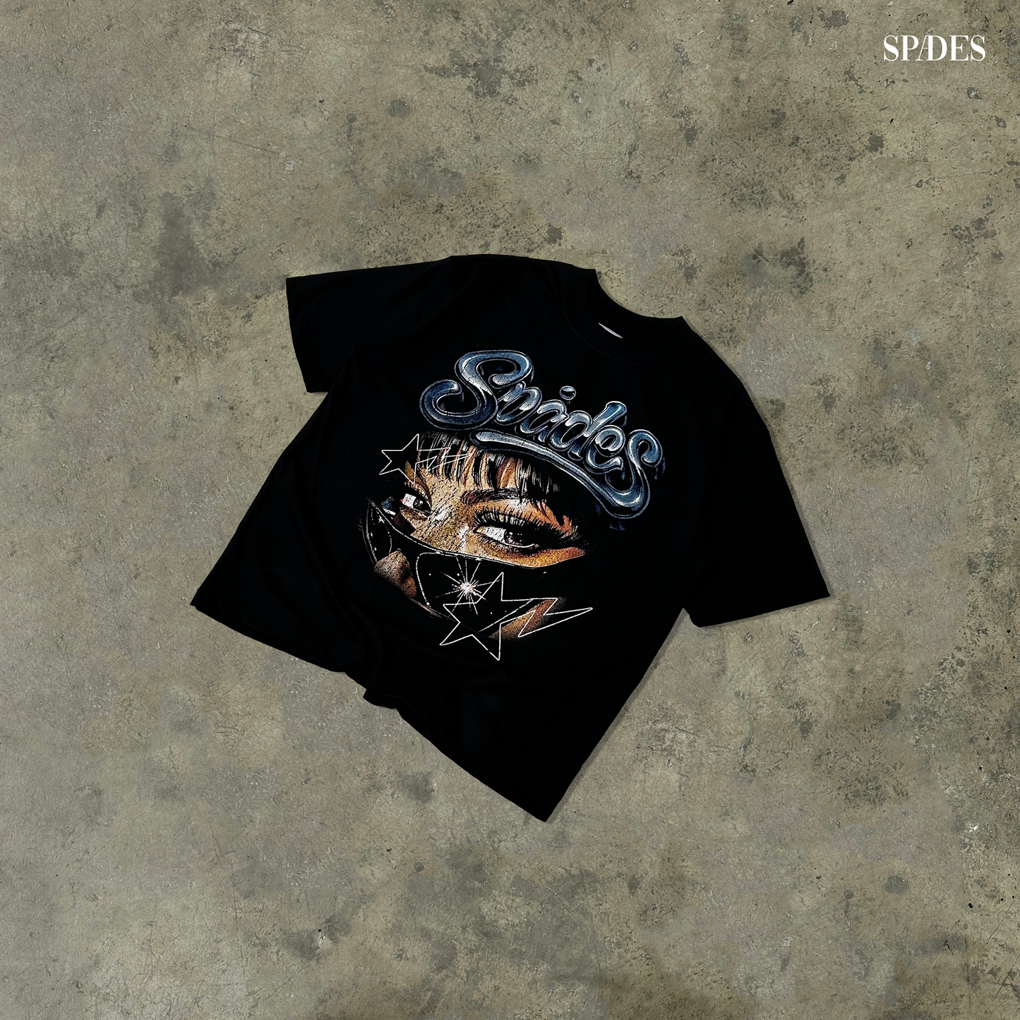 Starry Gaze Box Tee Black