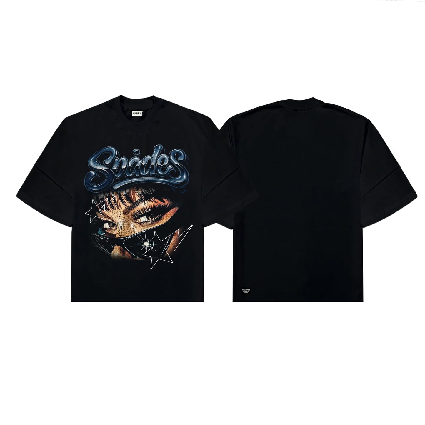 Starry Gaze Box Tee Black