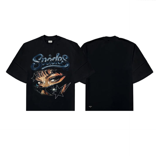 Starry Gaze Box Tee Black