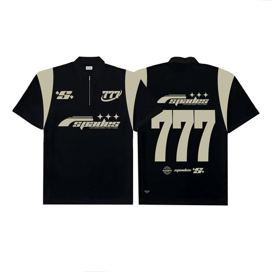 Lucky 777 Polo Zip Boxy Crop