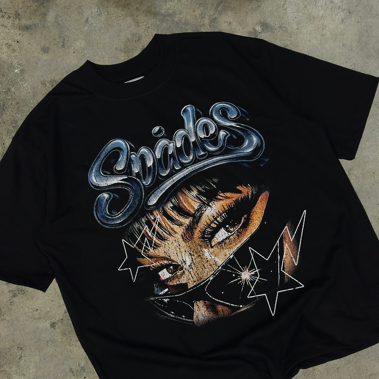 Starry Gaze Box Tee Black