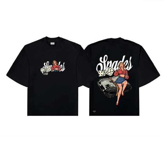 Spades Pin Up Fortune Boxy Crop Tee