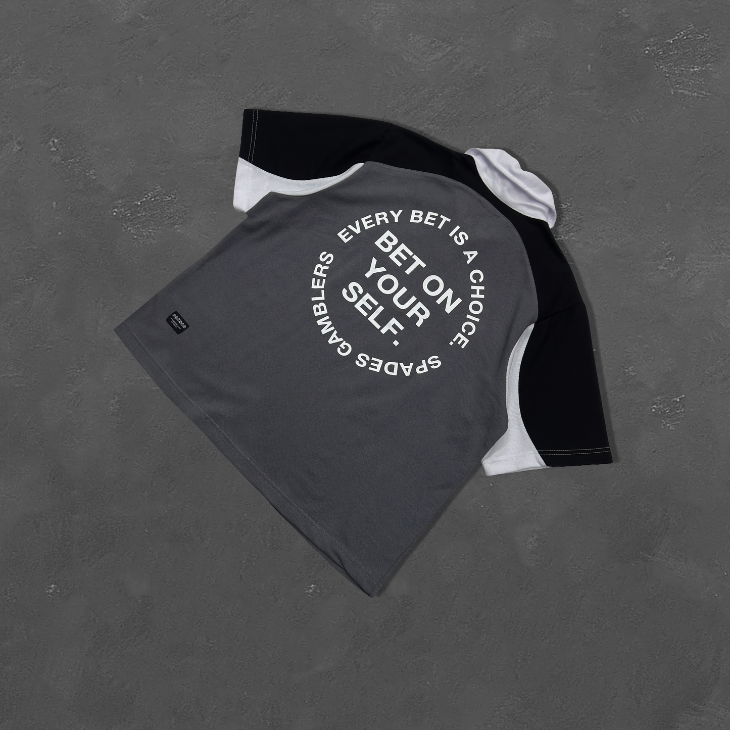 Spades Neutral Stake Boxy Crop Polo Pique