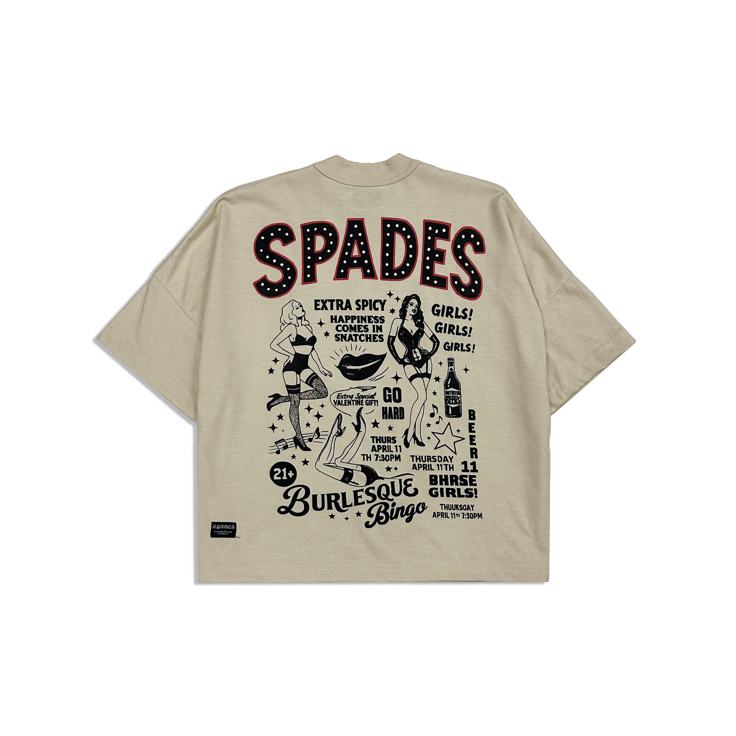 Spades Bingo Night Boxy Crop Tee