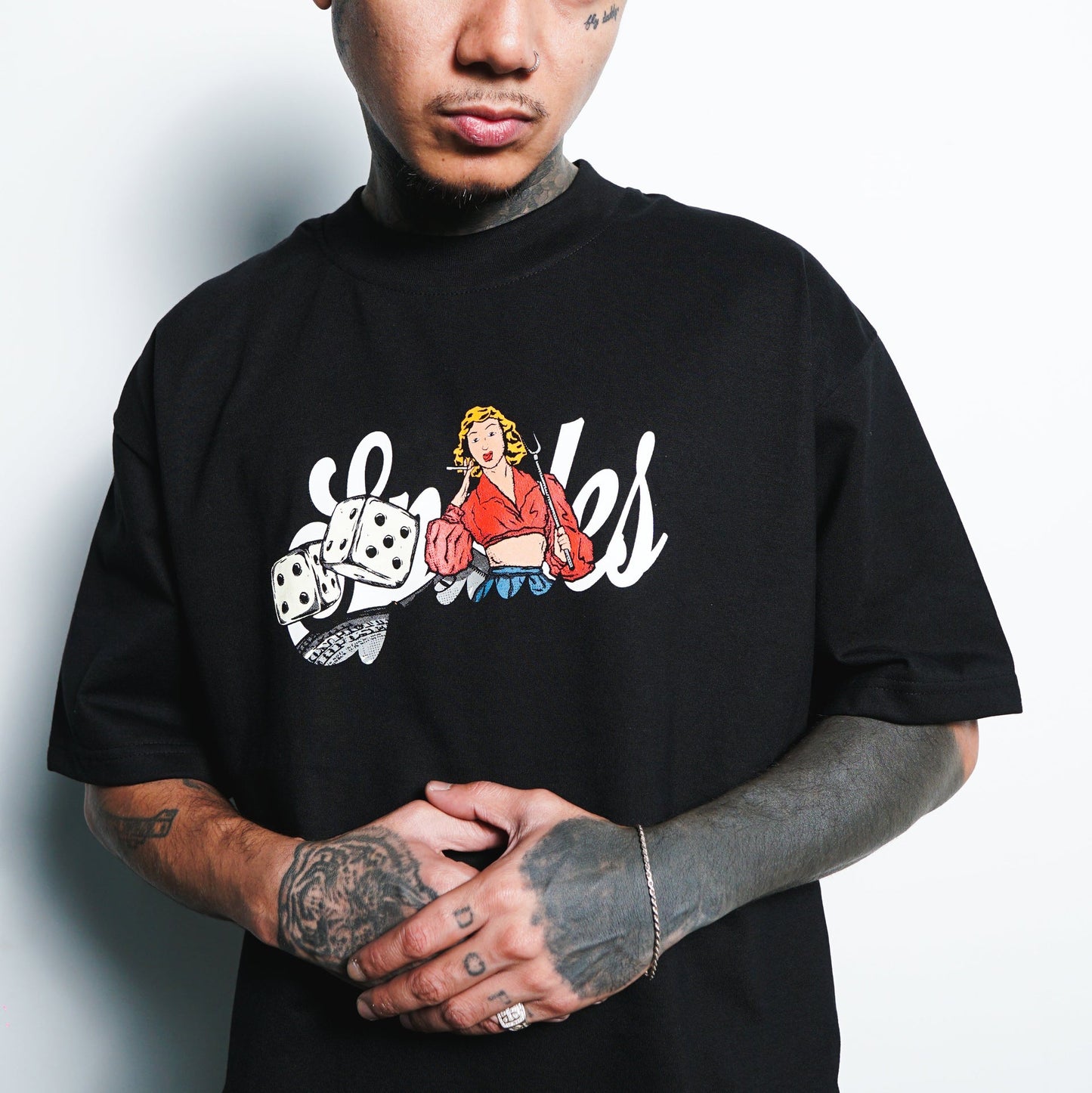 Spades Pin Up Fortune Boxy Crop Tee