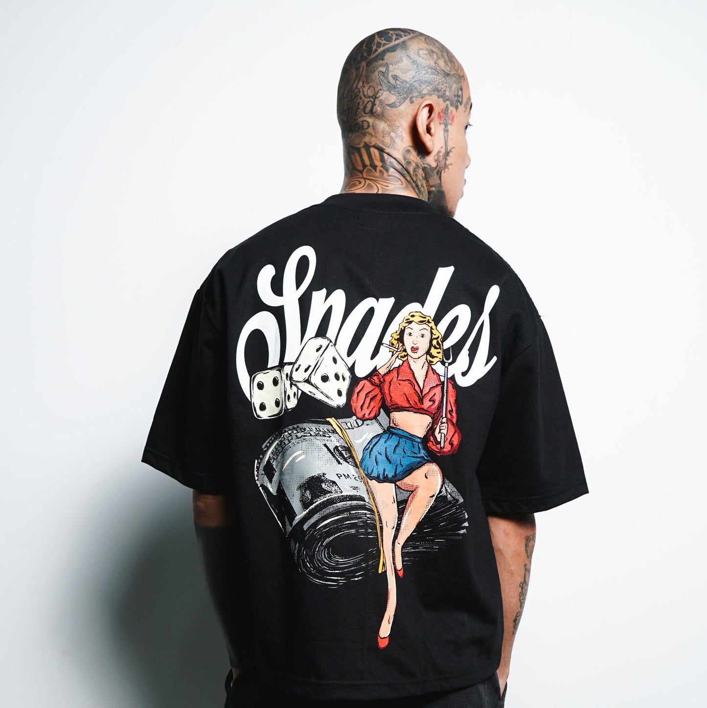 Spades Pin Up Fortune Boxy Crop Tee