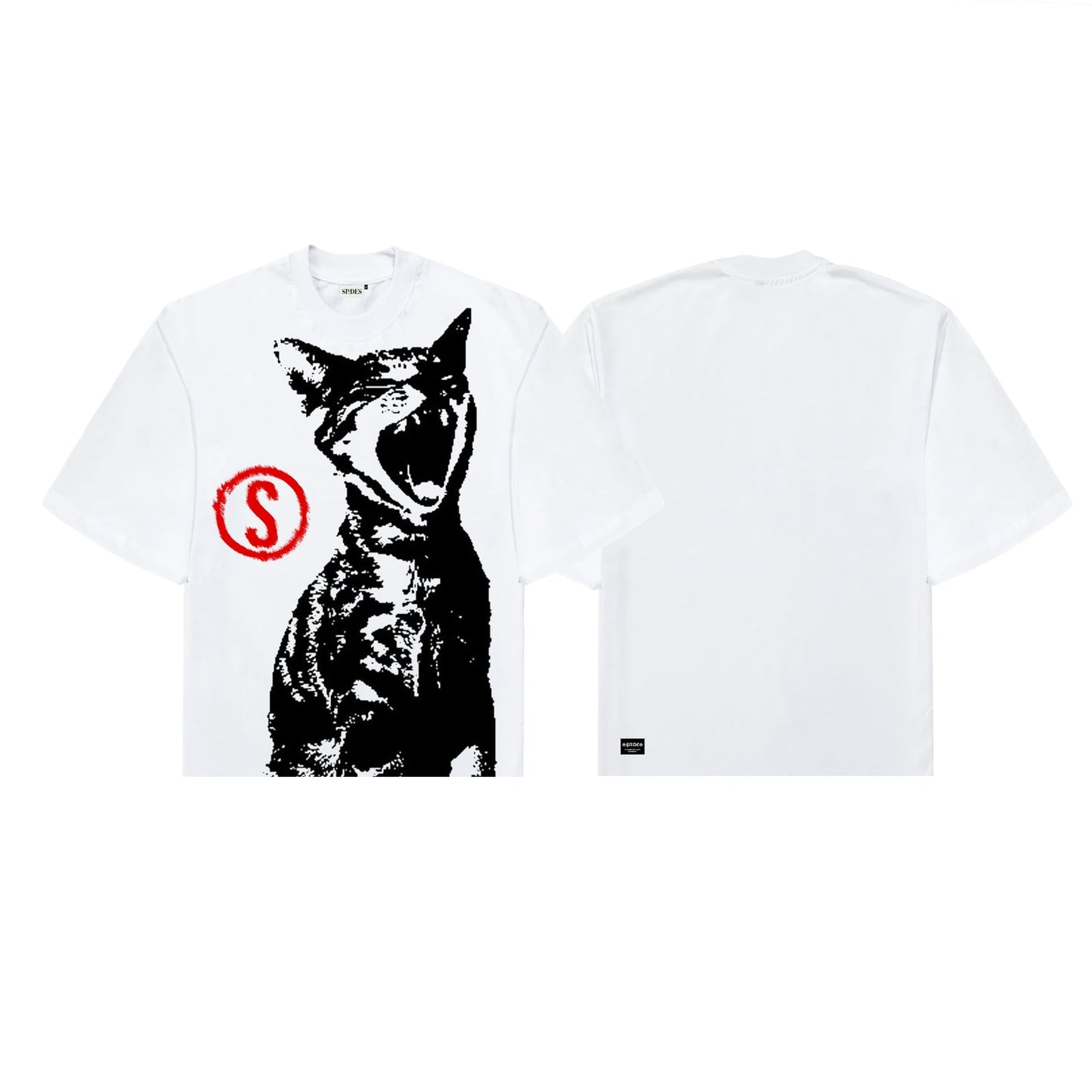 Mark of the Stray Box Tee  Crop White