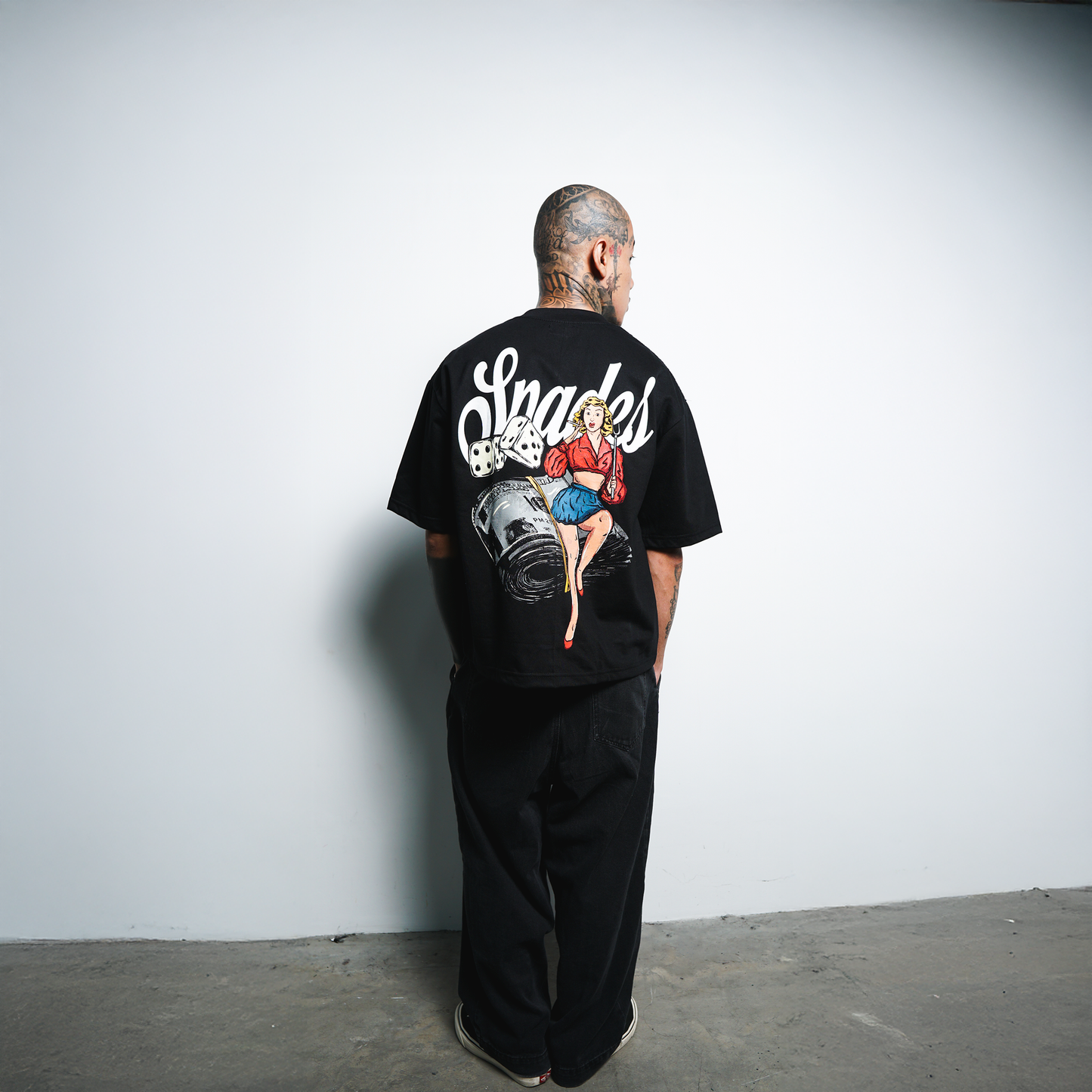 Spades Pin Up Fortune Boxy Crop Tee