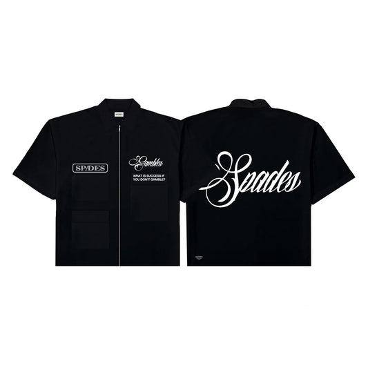Spades High Stakes Utility Full Zip Polo