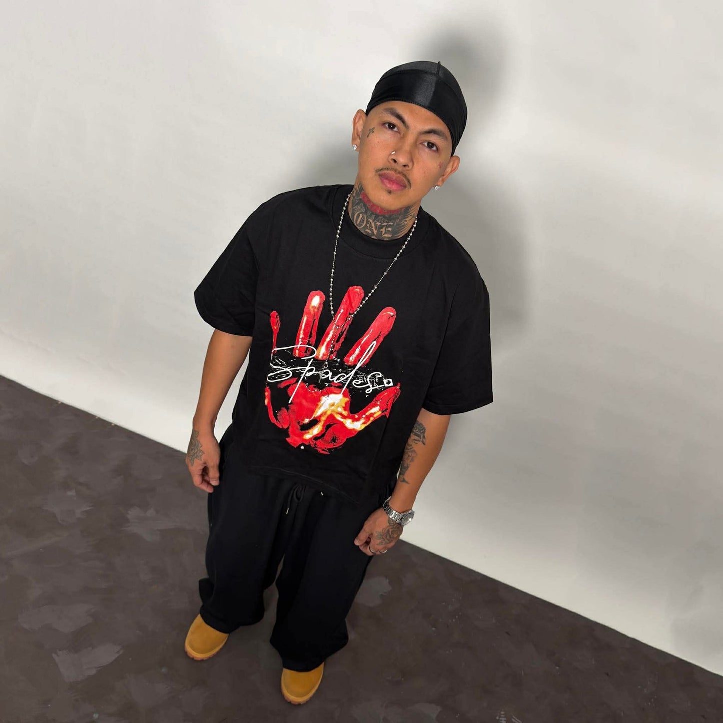 Spades Fiery Grip Boxy Crop Tee