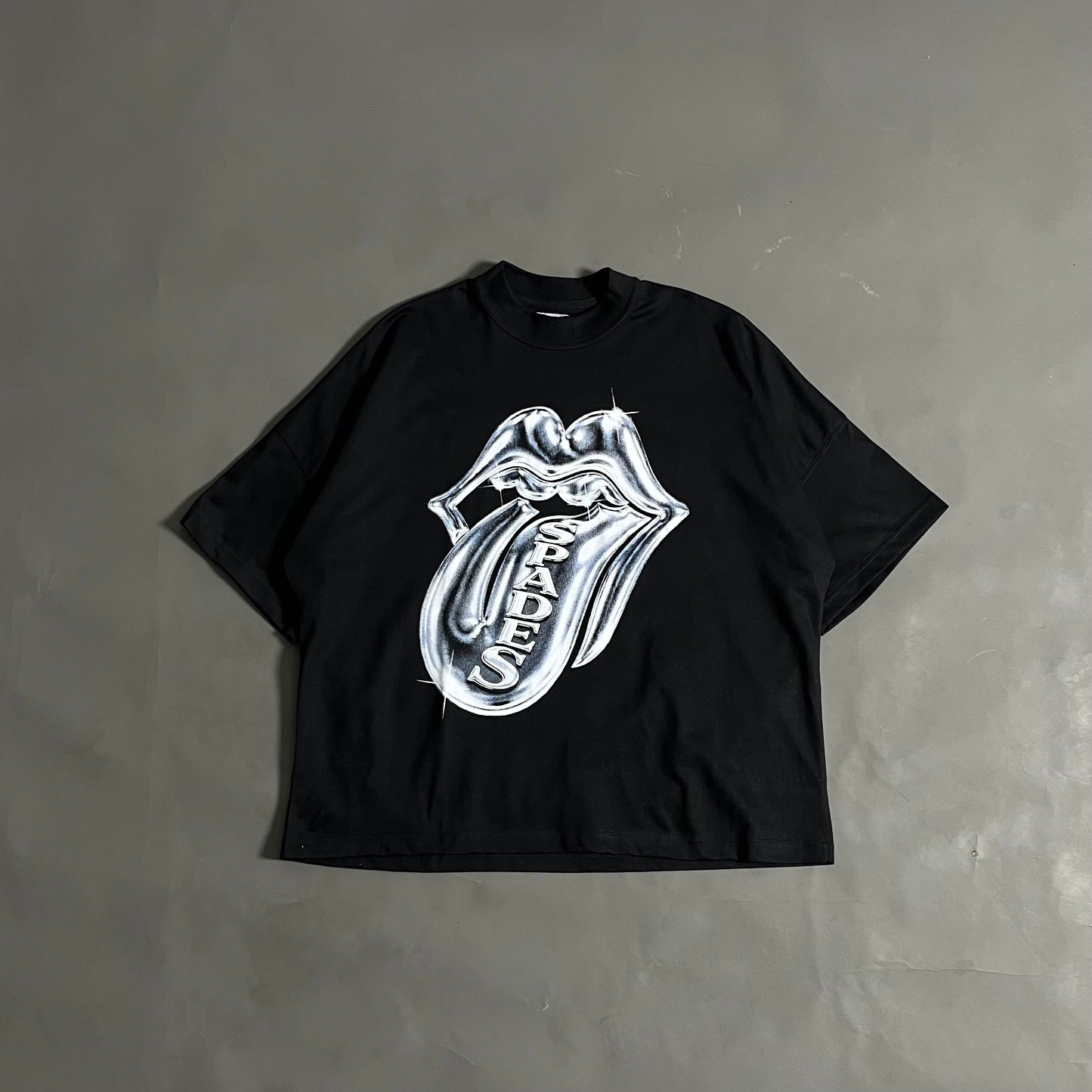 Spades Silver Tongue Boxy Crop Tee