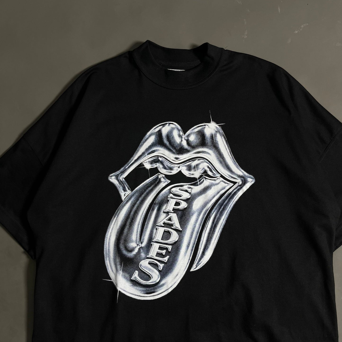 Spades Silver Tongue Boxy Crop Tee