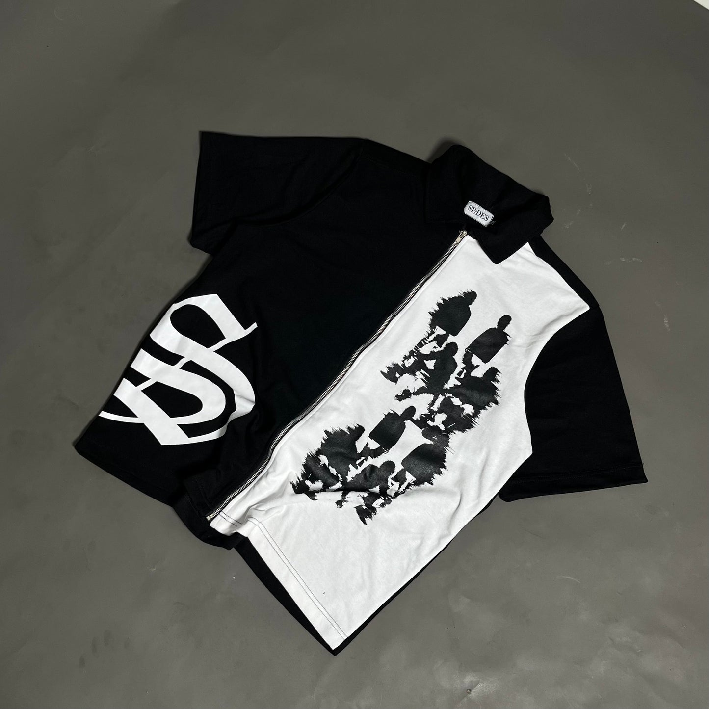 Spades Distorted Crew Box Tee Polo Pique