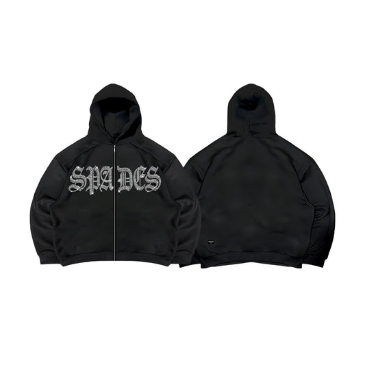 Spades Glitter Throne Boxy Hoodie