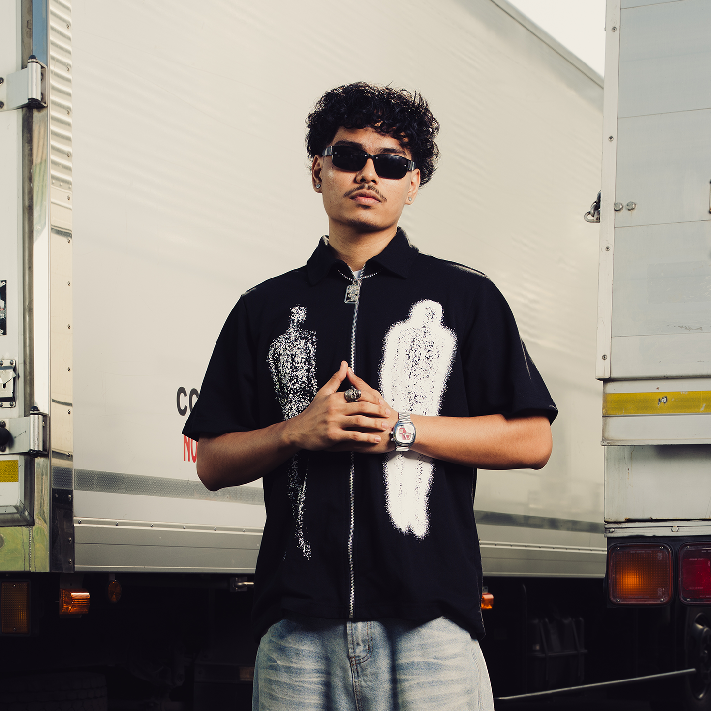 Spades Shadow Serpent Box Tee Polo Pique