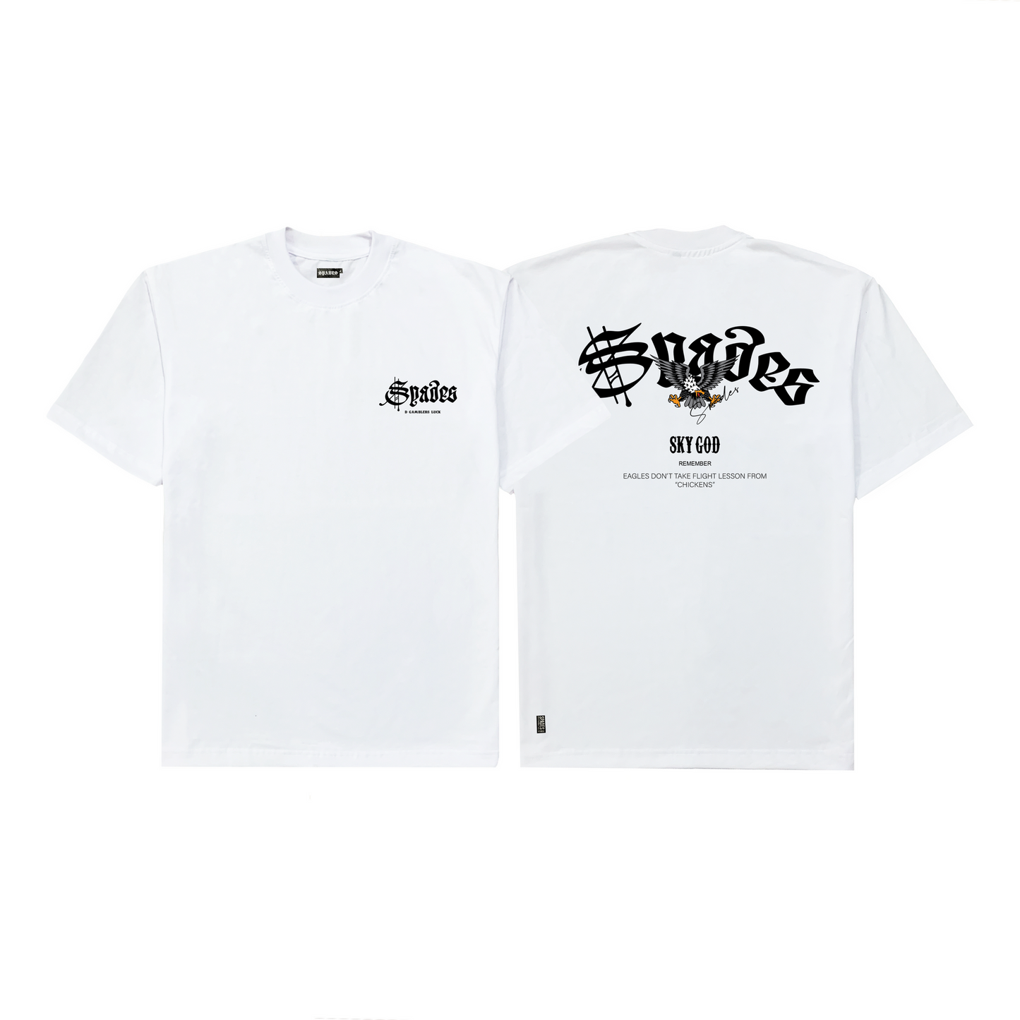 Spades Sky God Boxy Tee White