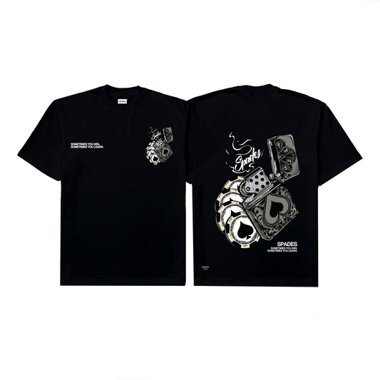 Spades Win and learn Boxy T-shirt Black