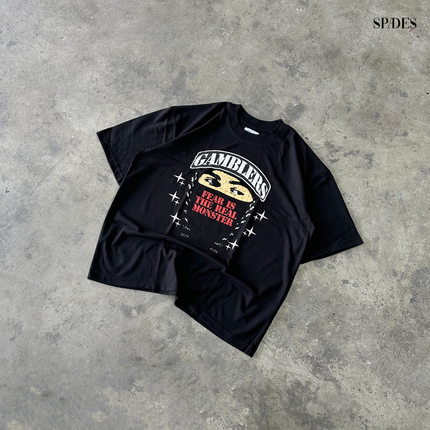 Masked Courage Box Tee Black