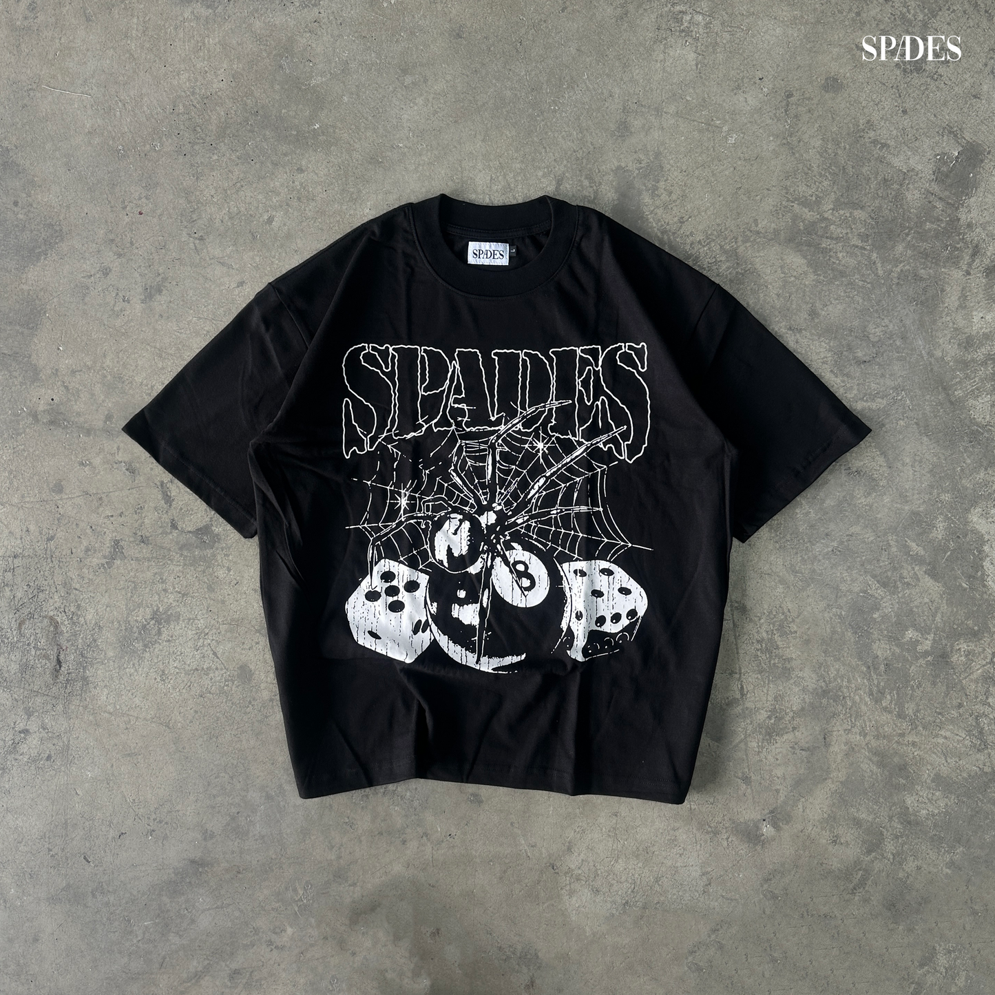 Web of Fate Box Tee Black